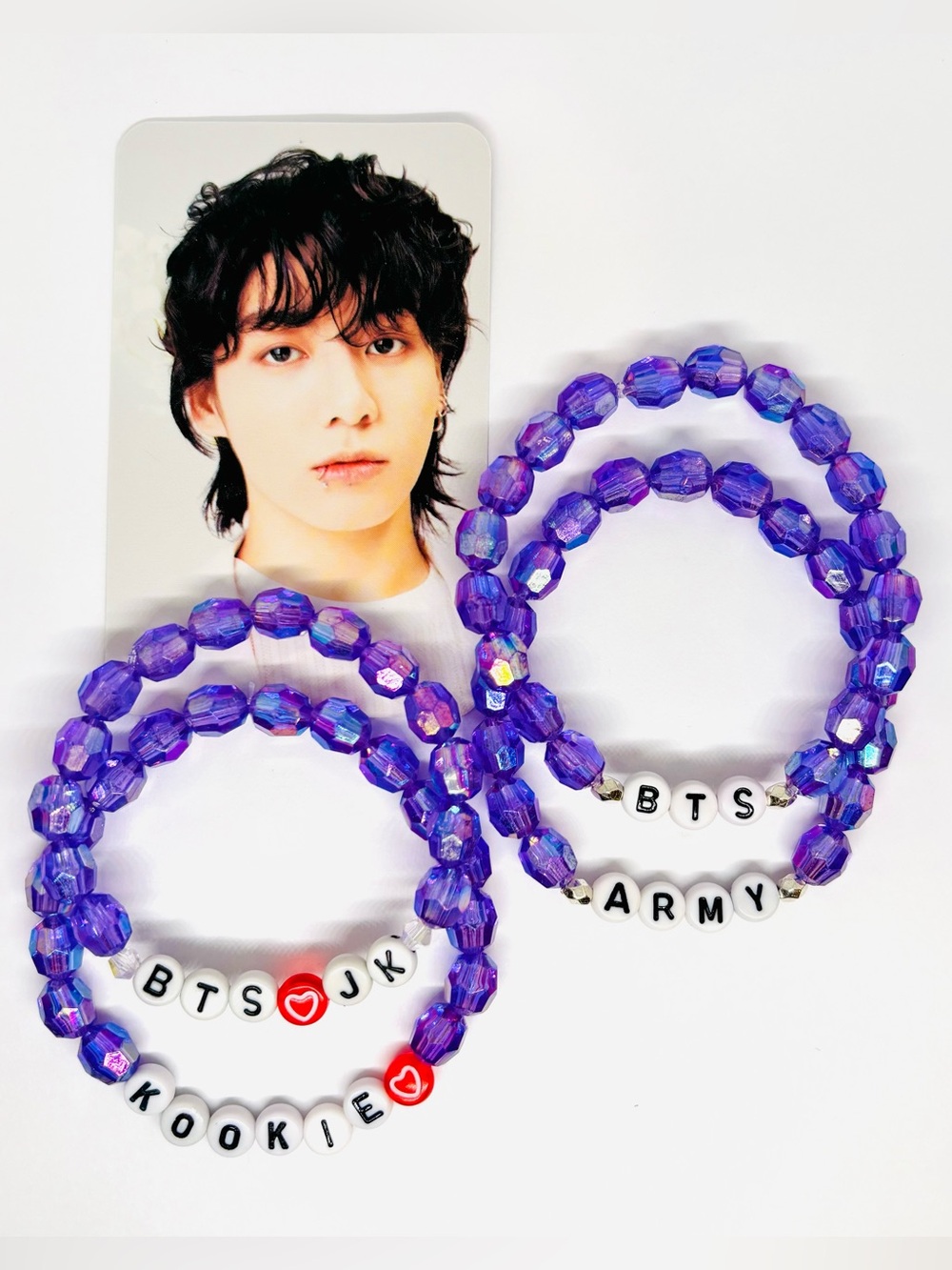(5pcs) BTS JUNGKOOK BRACELET PHOTOCARD BUNDLE